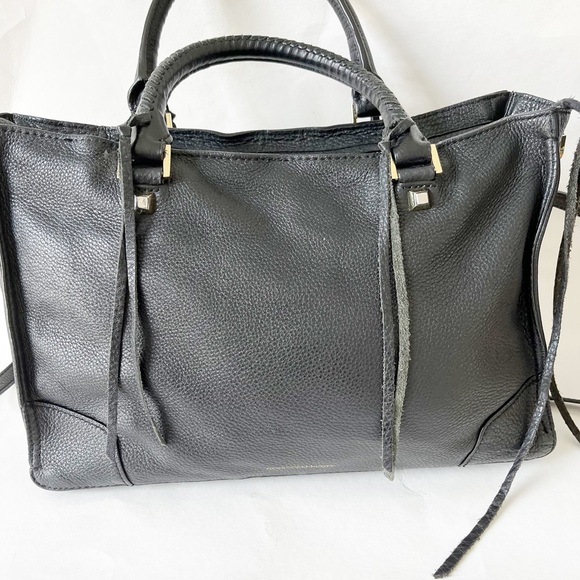 Rebecca Minkoff Black Regan Satchel with Crossbody Strap - Picture 2 of 8